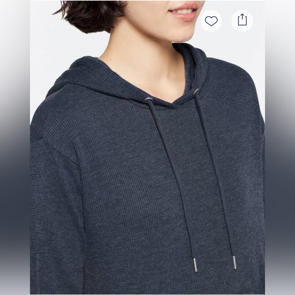 Market & Spruce Emma Waffle Knit Hoodie- NWT - Picture 4 of 9